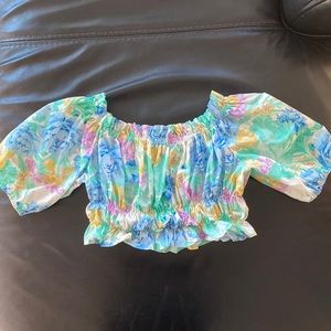 Zara floral crop top